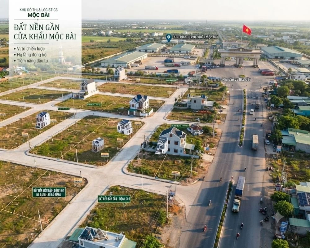 Đất nền gần cửa khẩu Mộc Bài