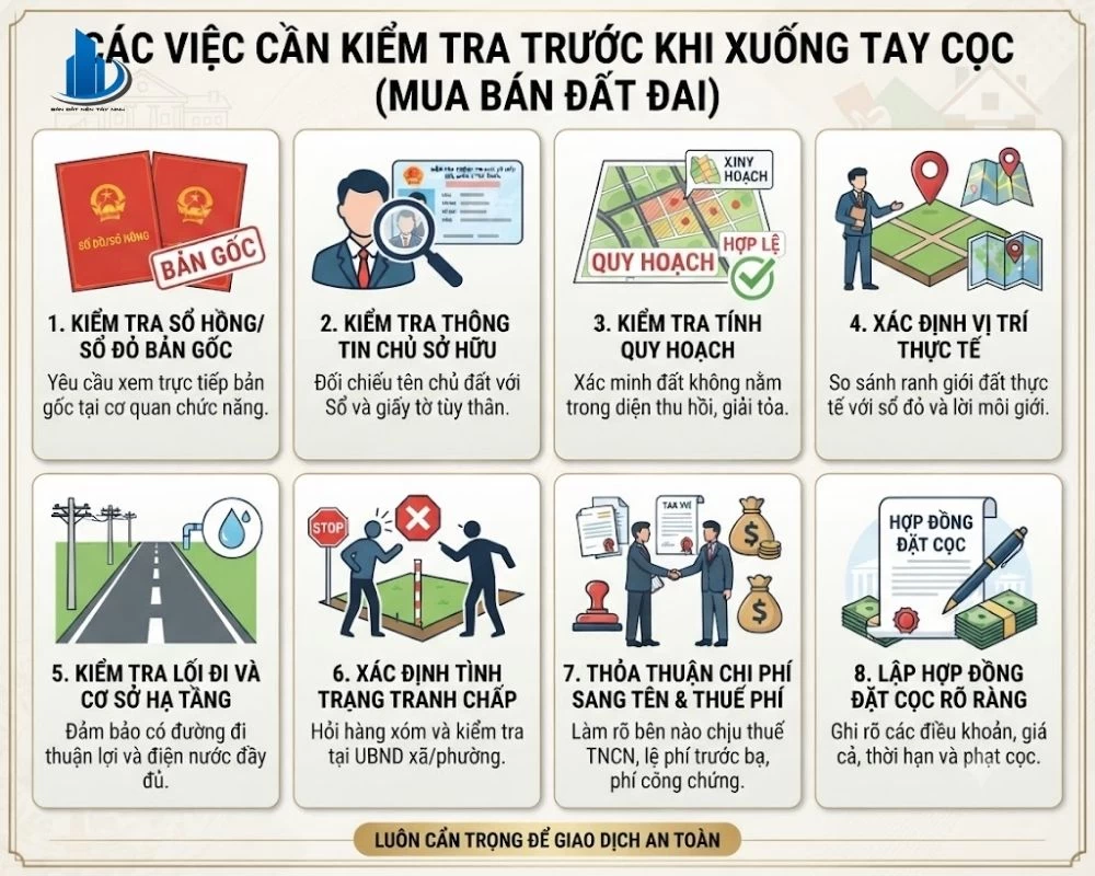 Các việc cần kiểm tra trước khi xuống tay tay cọc