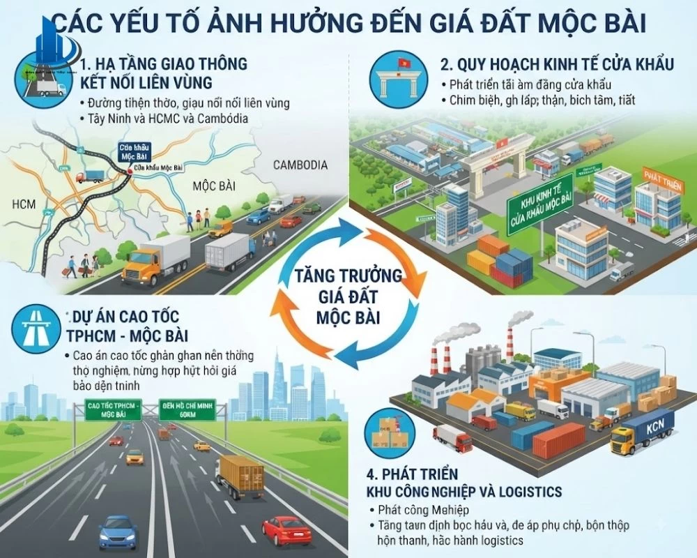 Các yếu tố ảnh hưởng đến giá đất Mộc Bài