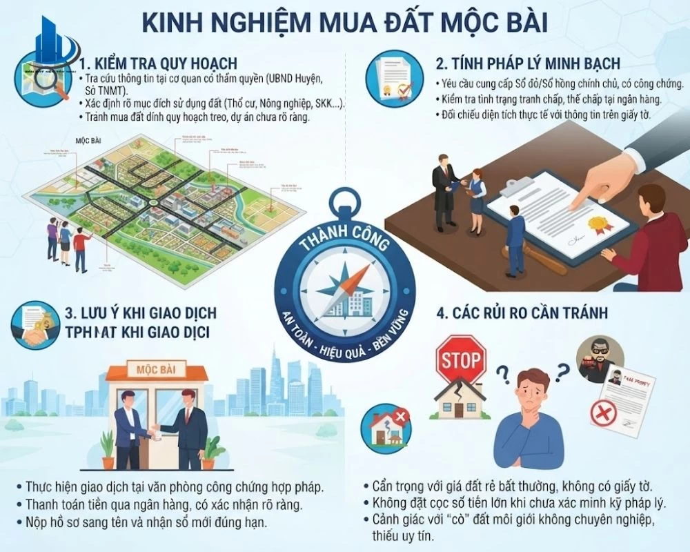 Kinh nghiệm mua đất tại Mộc Bài