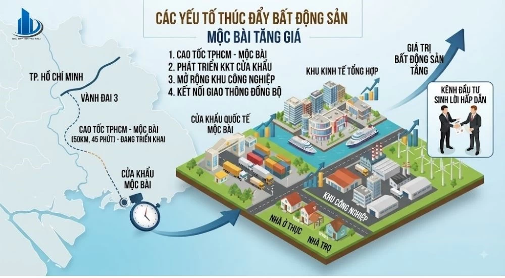 Yếu tố thúc đẩy về bất động sản Mộc Bài