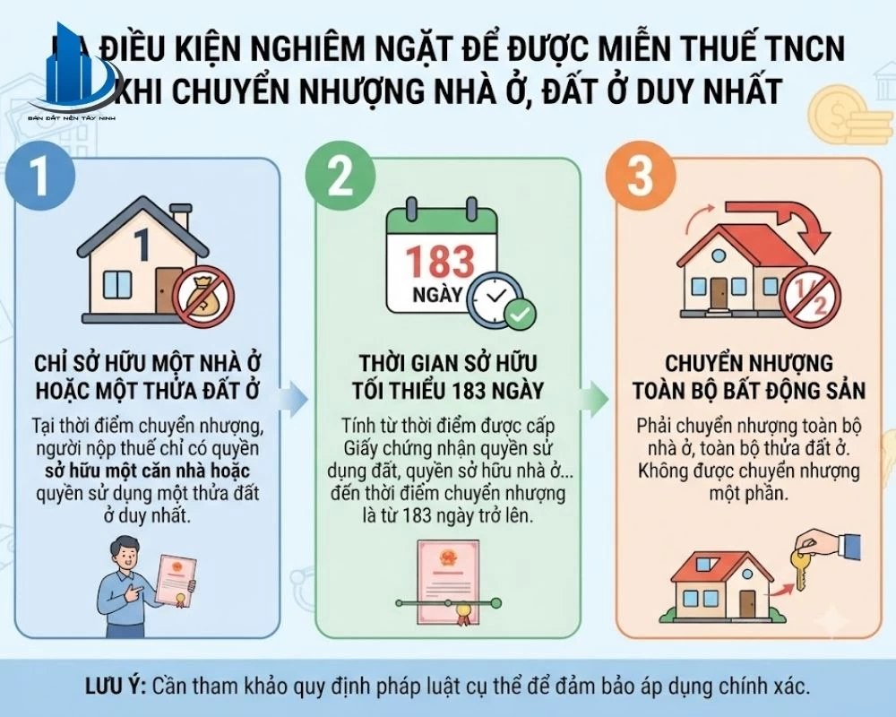 Trường hợp cá nhân chỉ có một nhà ở, quyền sử dụng đất ở duy nhất. 