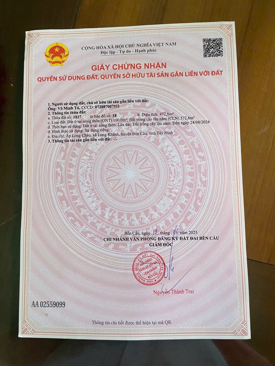 bán mặt tiền Bến Cầu